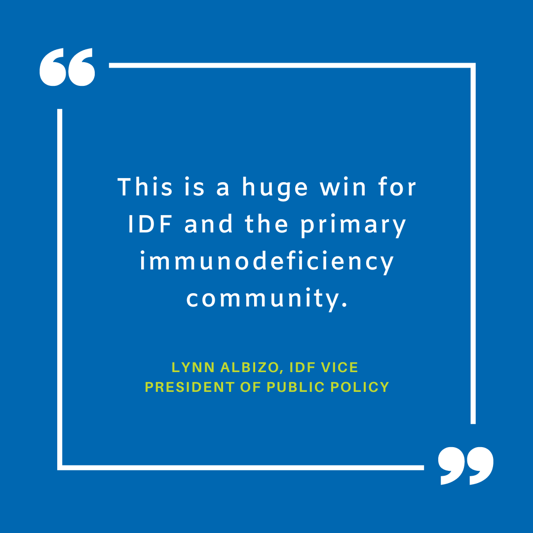 Quote from Lynn Albizo, IDF Vice President of Public Policy.