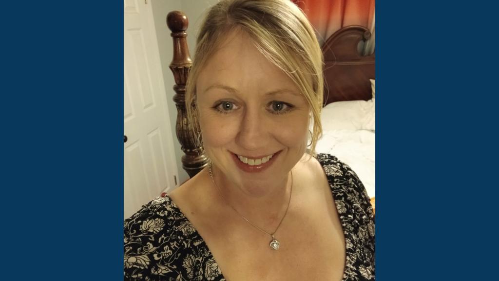 Selfie of Heather Stewart in a bedroom