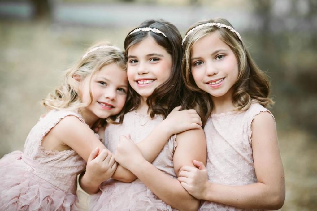 Evangelina Vaccaro hugged by sisters, from left, Giuliana, and Annabella.