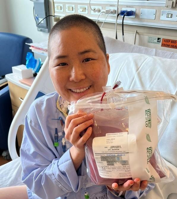 Irene Chen with donated stem cells