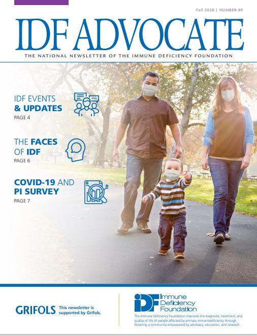 Cover of the fall 2020 edition of the IDF ADVOCATE.