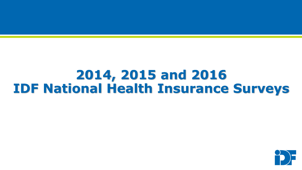 Cover of the comparison report for the 2014, 2015, and 2016 insurance surveys.