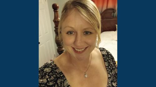 Selfie of Heather Stewart in a bedroom