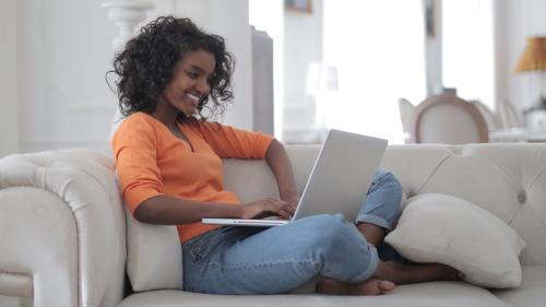 Woman on the computer