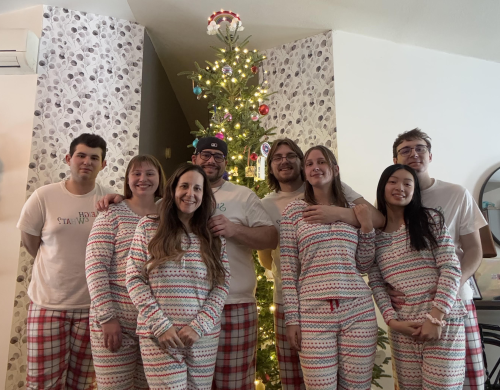 Becky Lenning and family at Christmas