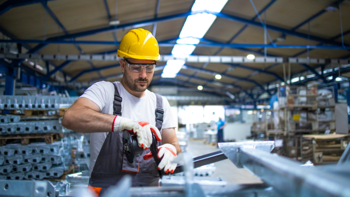 Worker in a factory
